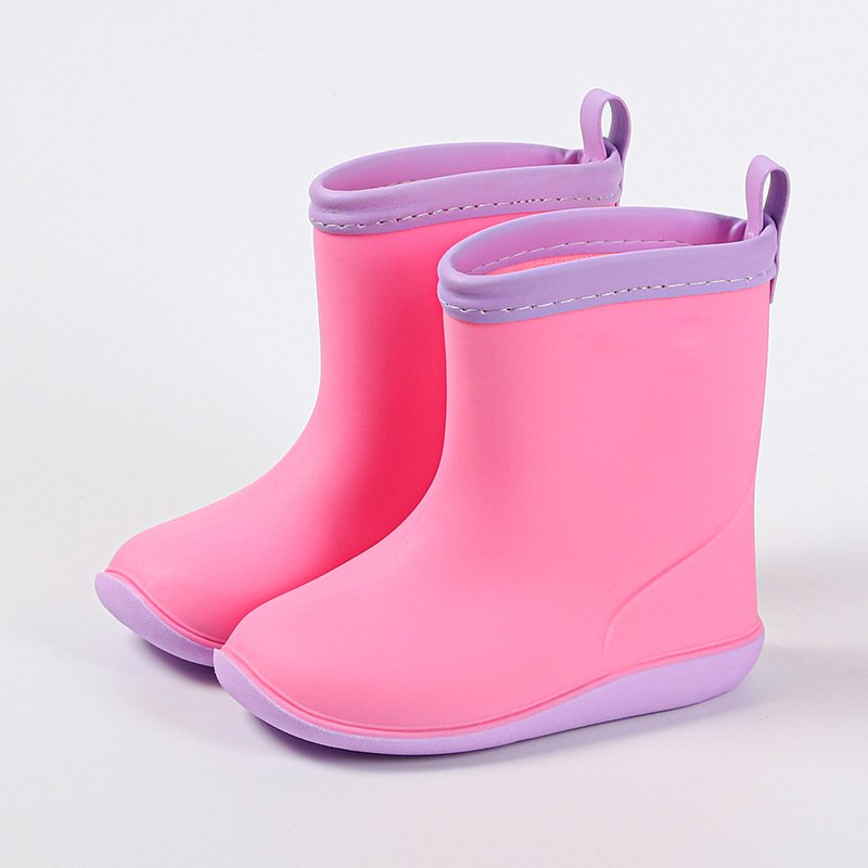 Customized Cute Waterproof Non Slip Ankle Heels PVC Rain Boots for Children