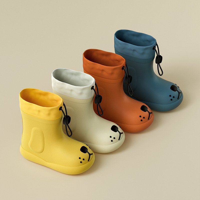 Children Rubber Boots Kids Water Shoes EVA Baby Cartoon Waterproof Non-slip Warm Winter rain boot kids