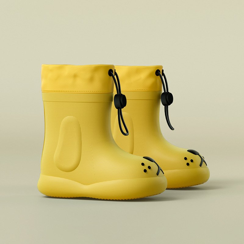 Children Rubber Boots Kids Water Shoes EVA Baby Cartoon Waterproof Non-slip Warm Winter rain boot kids