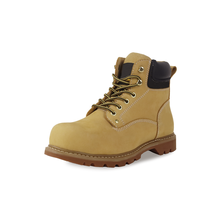 Casual Goodyear Welted Leather Safety Shoes Men Unisex Yellow Steel Toe Work Boots Winter Spring Summer-Work Security