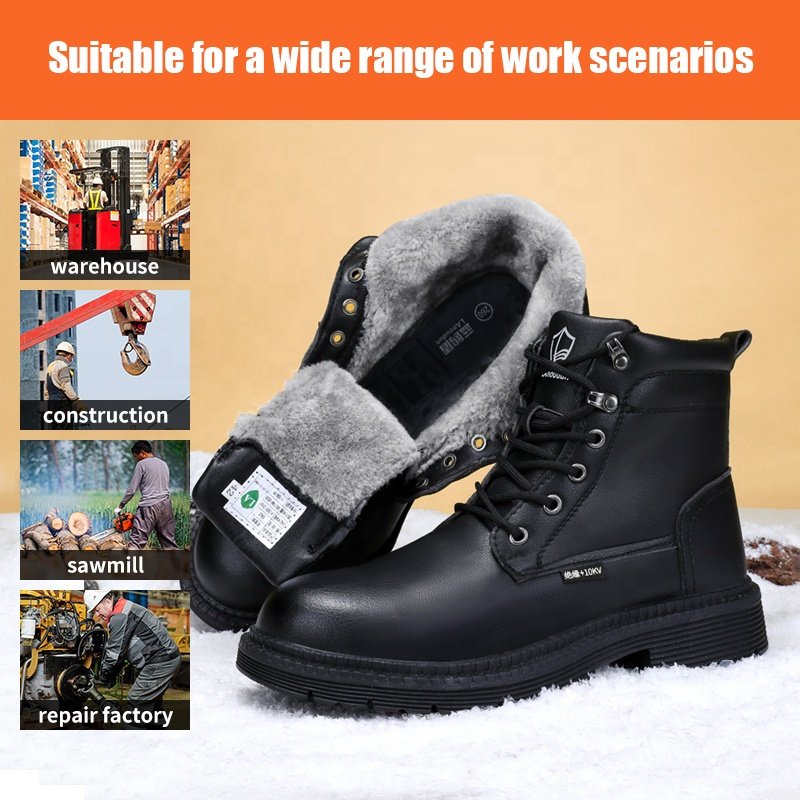 LAnoudun Insulated 10KV safety boots Waterproof microfiber upper safety boots for winter
