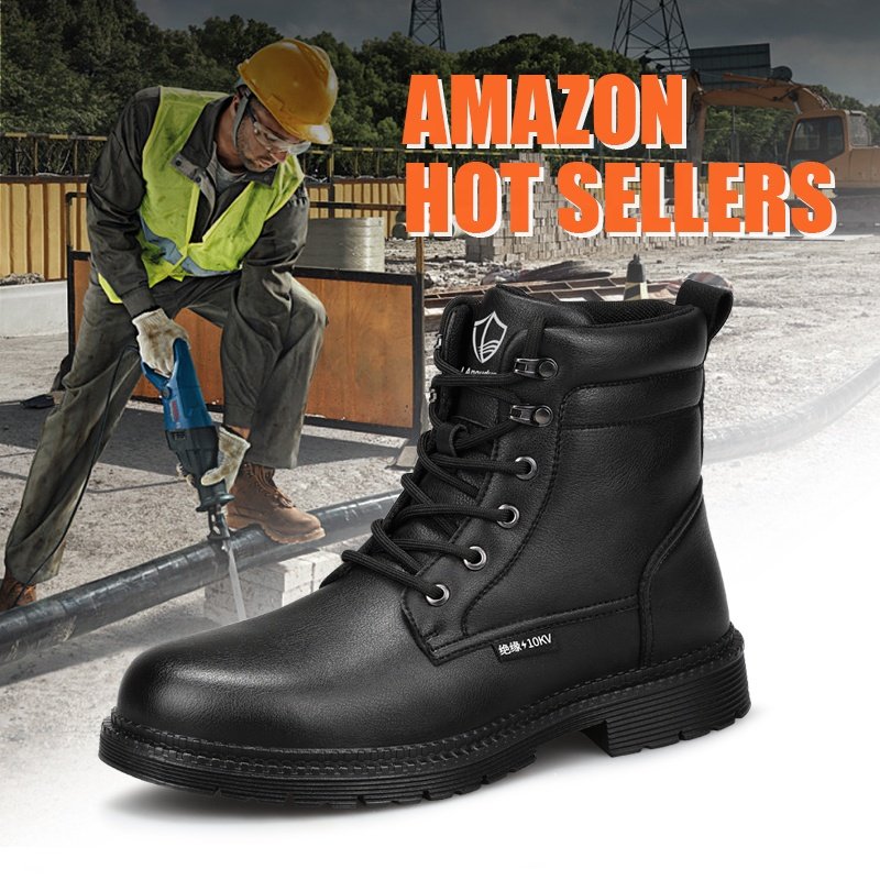 LAnoudun Insulated 10KV safety boots Waterproof microfiber upper safety boots for winter