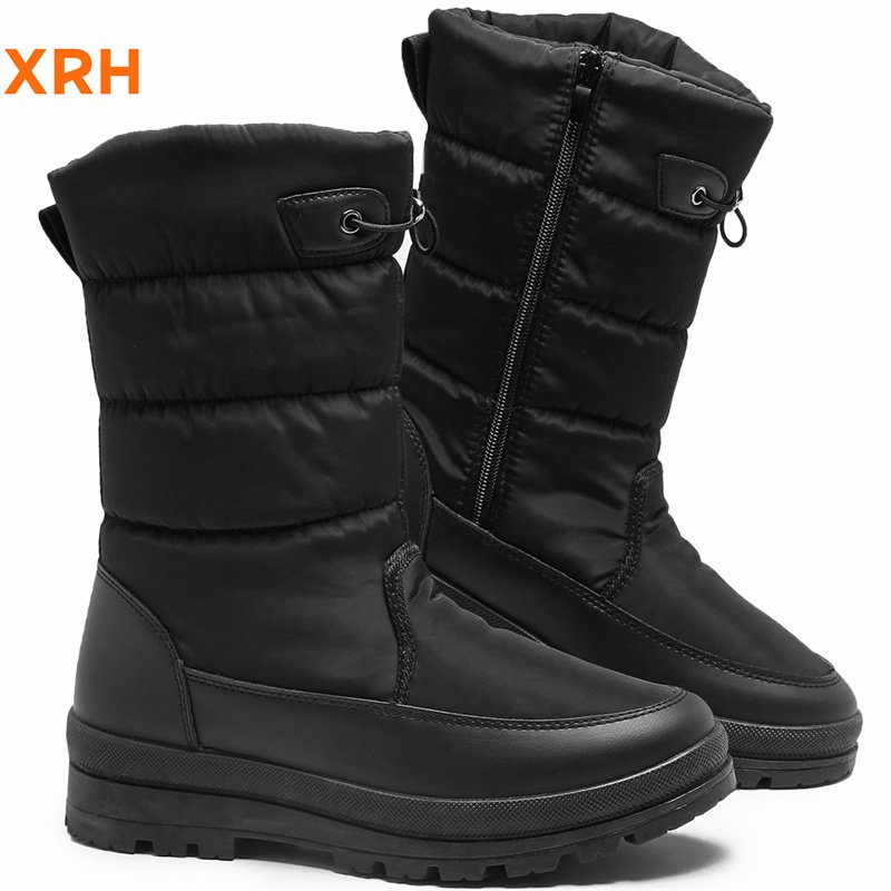 Wholesale Anti-Slip Zipper Adjustable Lock Pu Upper Fur Lined Warm Women'S Women Winter Snow Boots For Women