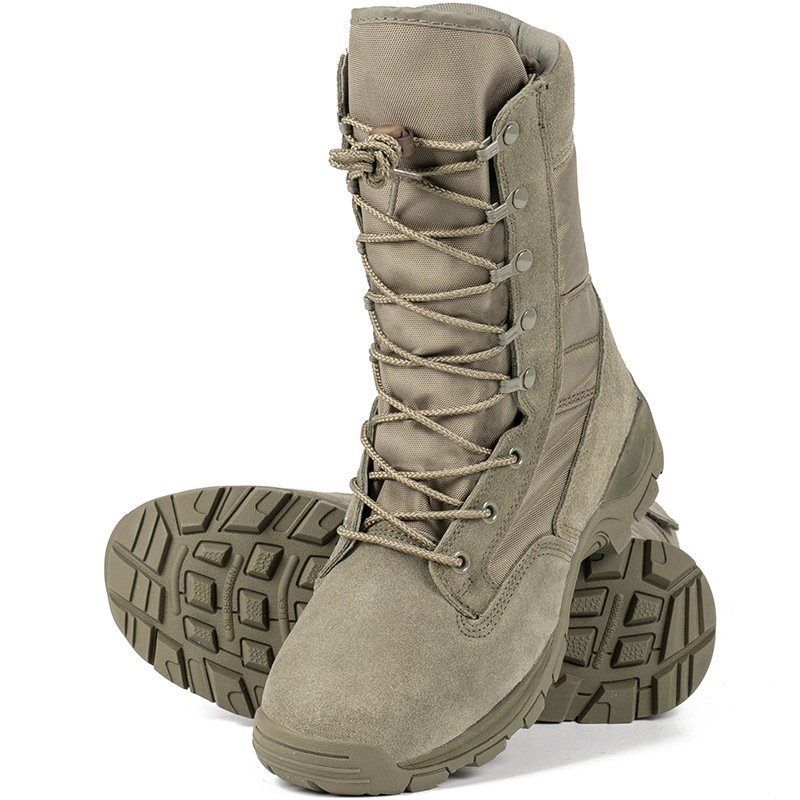 New Supply Zipper High Top Combat Boots Men Outdoor Waterproof Desert Hiking Tactical Training Boots