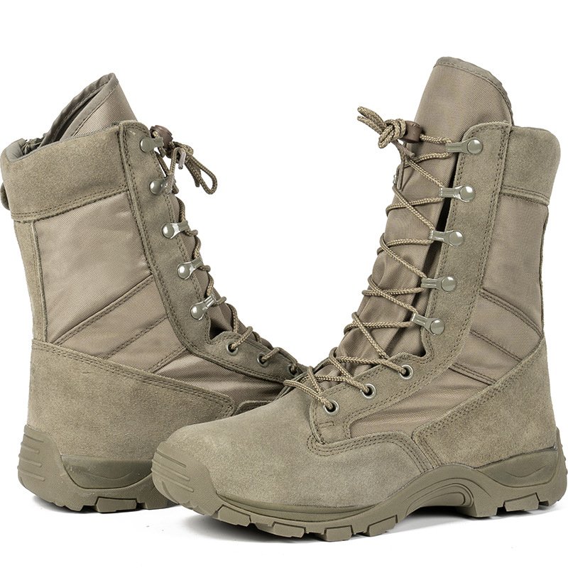 New Supply Zipper High Top Combat Boots Men Outdoor Waterproof Desert Hiking Tactical Training Boots