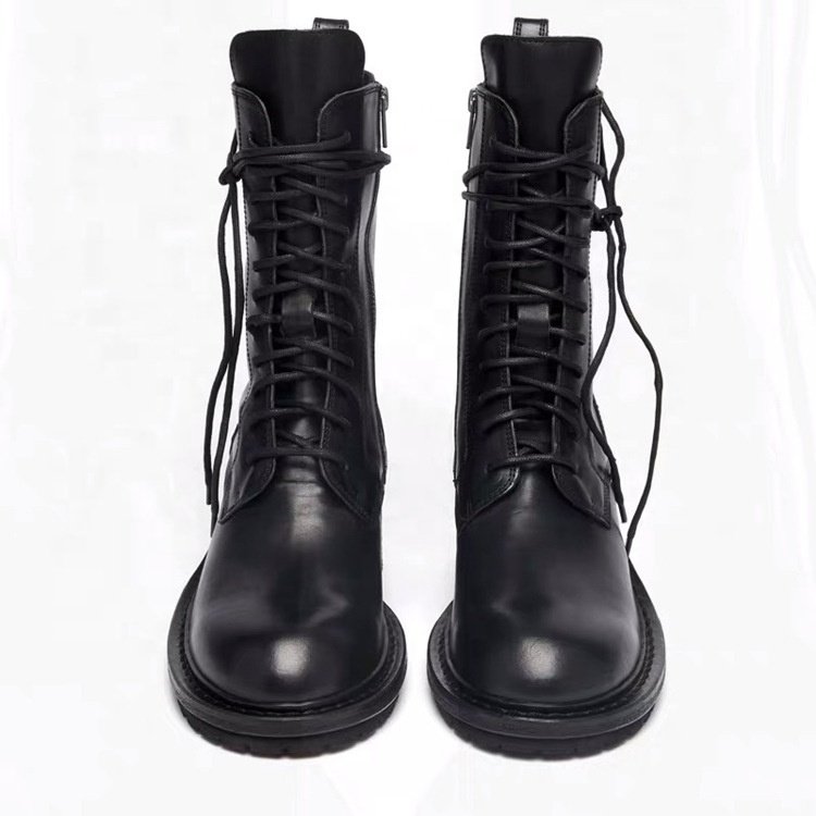 Non- slip Leather Shoes Over Knee Boots Platform Women High Sexy Knitted Sock Thigh High Boots Women