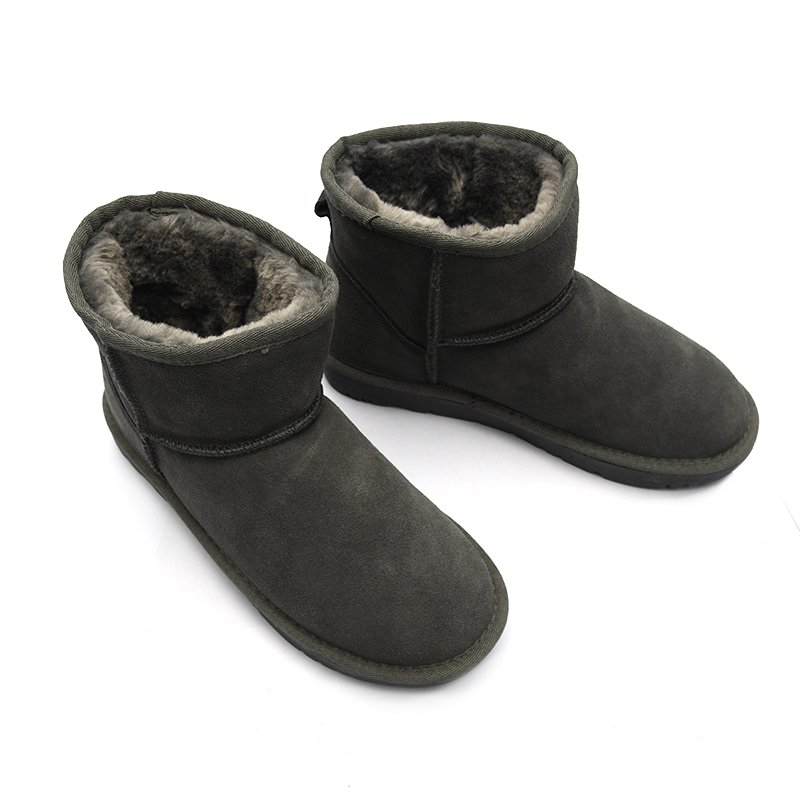 European Standard Multiple Colors Breathable Warm Bedroom Tpr Sole 100% Sheepskin Suede Wool Fur Snow Boots for Woman