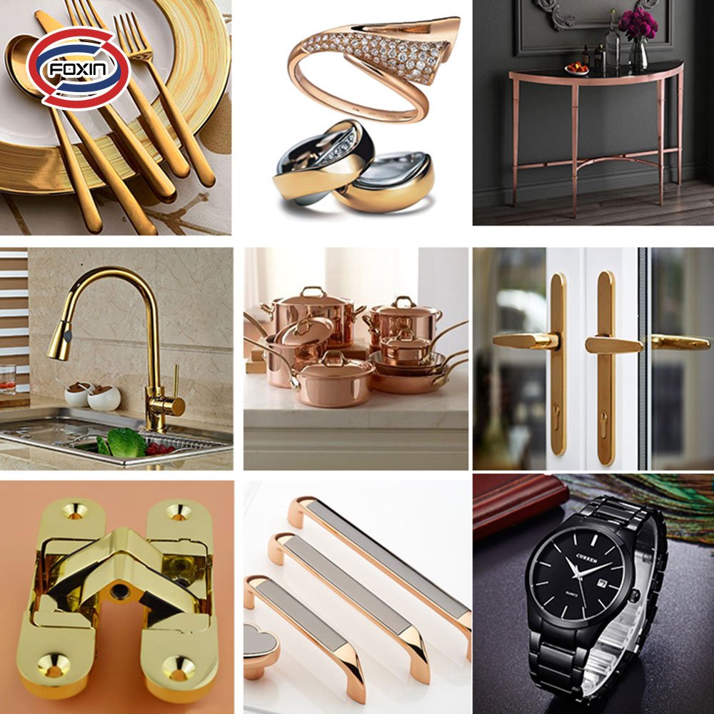 Stainless Steel Accessories Metal Door Handle Hand Grip Knob Gold Brass Jewellery PVD Vacuum Coating Machine