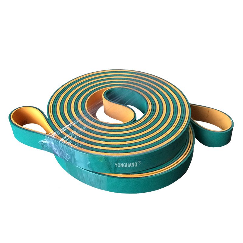 Custom1.5/2.0/2.5/3.0/3.5/4/5.5 mm Thickness Green Yellow Coating Nylon Baseband Conveyor Drive Belt