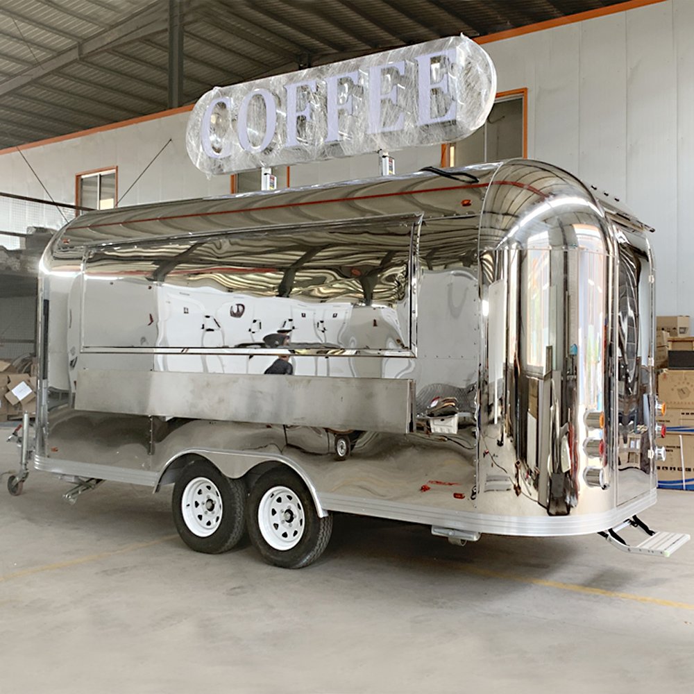 Coffee Van Catering Cart Burgers Fries Concession Food Trailer Ice Cream BBQ Mobile Food Truck for Sale