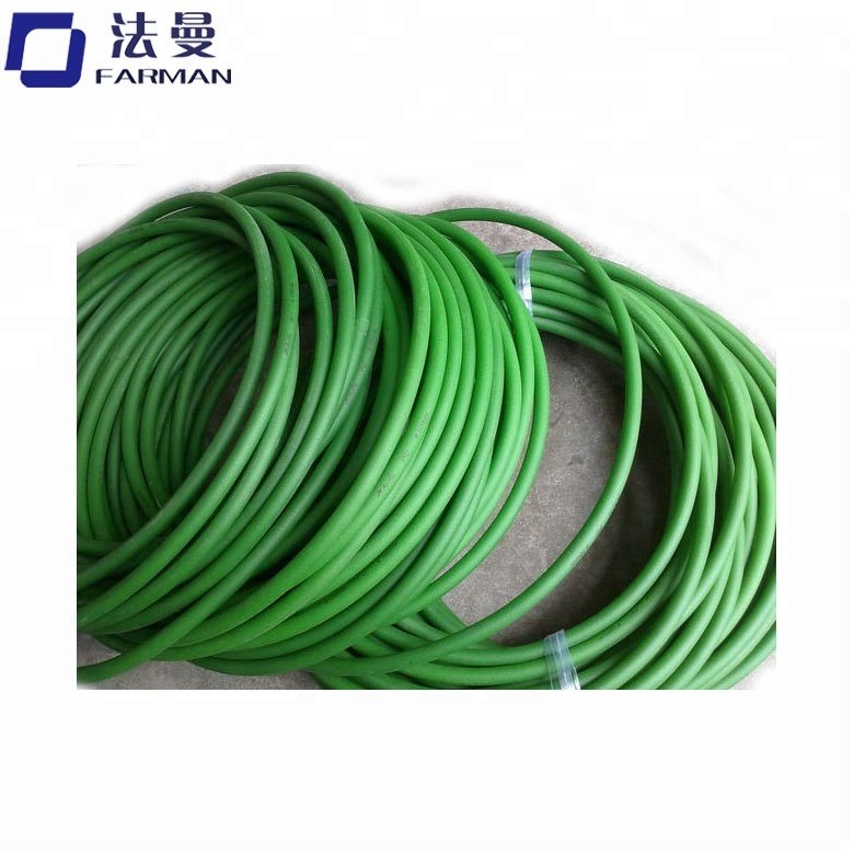 pu polyurethane green round belt with Transmission