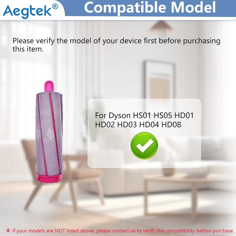 A Pair 40MM/1.6 Inch Long Hair Self-Curling Attachment for Dysons Airwrap Styler HS01 HS05 - Compatible Parts & Accessories