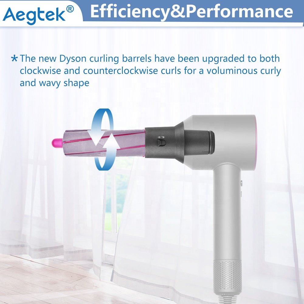 A Pair 40MM/1.6 Inch Long Hair Self-Curling Attachment for Dysons Airwrap Styler HS01 HS05 - Compatible Parts & Accessories