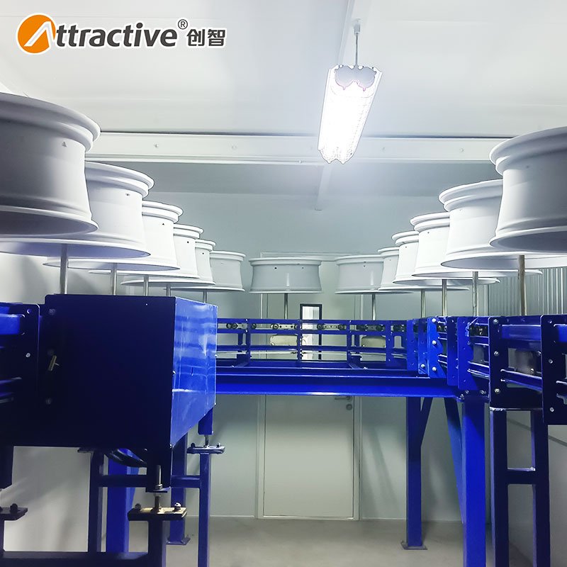 Attractivechina Auto Wheel Automatic Painting Line Aluminum Automobile Parts Coating Production Line