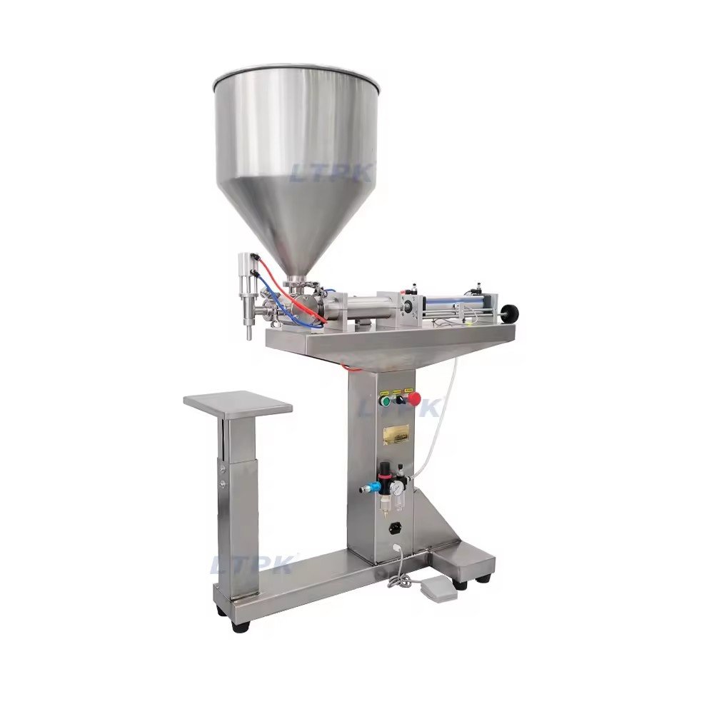 Vertical Pneumatic Paste Filler Engine Oil Cosmetic Cream Honey Body Lotion Shampoo Thick Liquid Bottle Filling Machines