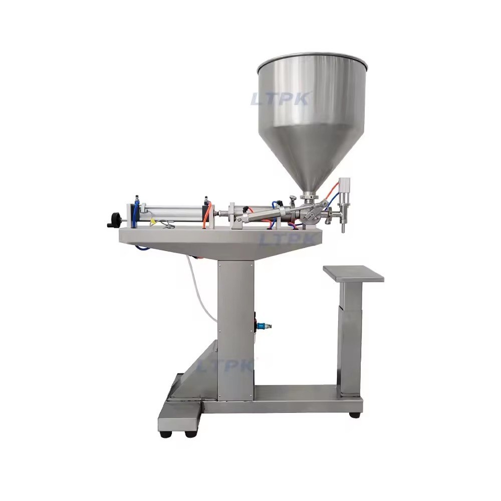 Vertical Pneumatic Paste Filler Engine Oil Cosmetic Cream Honey Body Lotion Shampoo Thick Liquid Bottle Filling Machines
