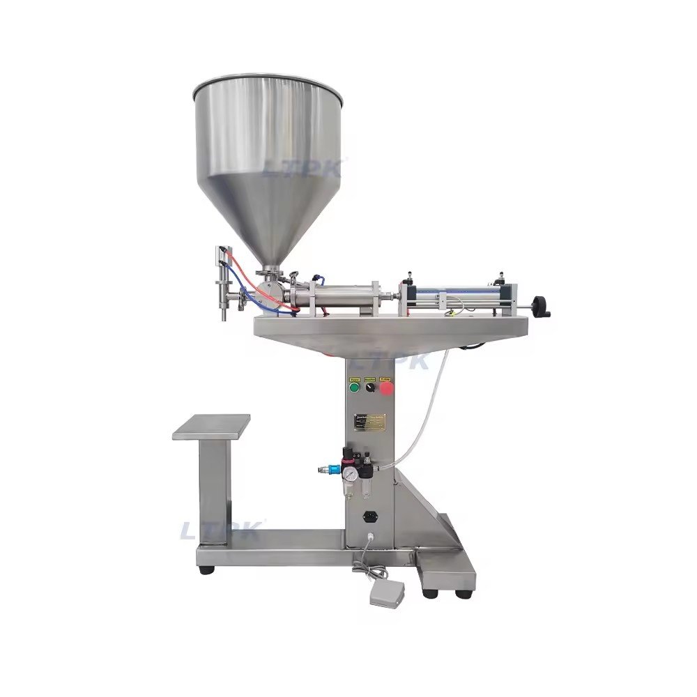 Vertical Pneumatic Paste Filler Engine Oil Cosmetic Cream Honey Body Lotion Shampoo Thick Liquid Bottle Filling Machines