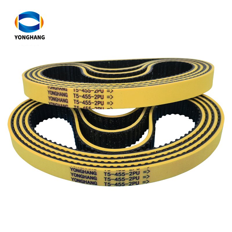 EVN Material Stripping Machine timing belt 16-T5-455+2mm Yellow pu toothed belts for Wire Cut & Strip Machine