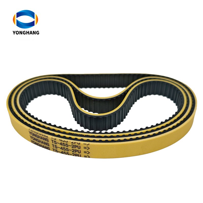 EVN Material Stripping Machine timing belt 16-T5-455+2mm Yellow pu toothed belts for Wire Cut & Strip Machine