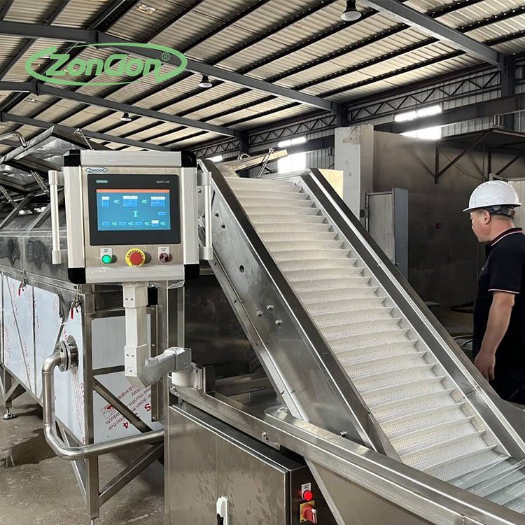 250kg Automatic Quail Egg Shelling Peeling Processing Line