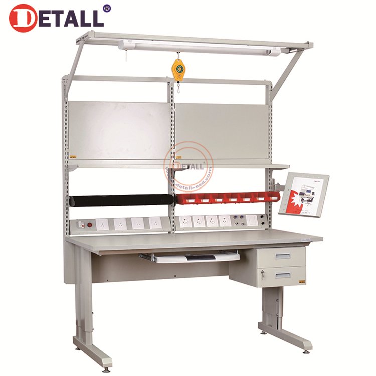 Detall Electronic Work Table Tools And Equipment In Automotive Workshop Electronic Repairing Workbench