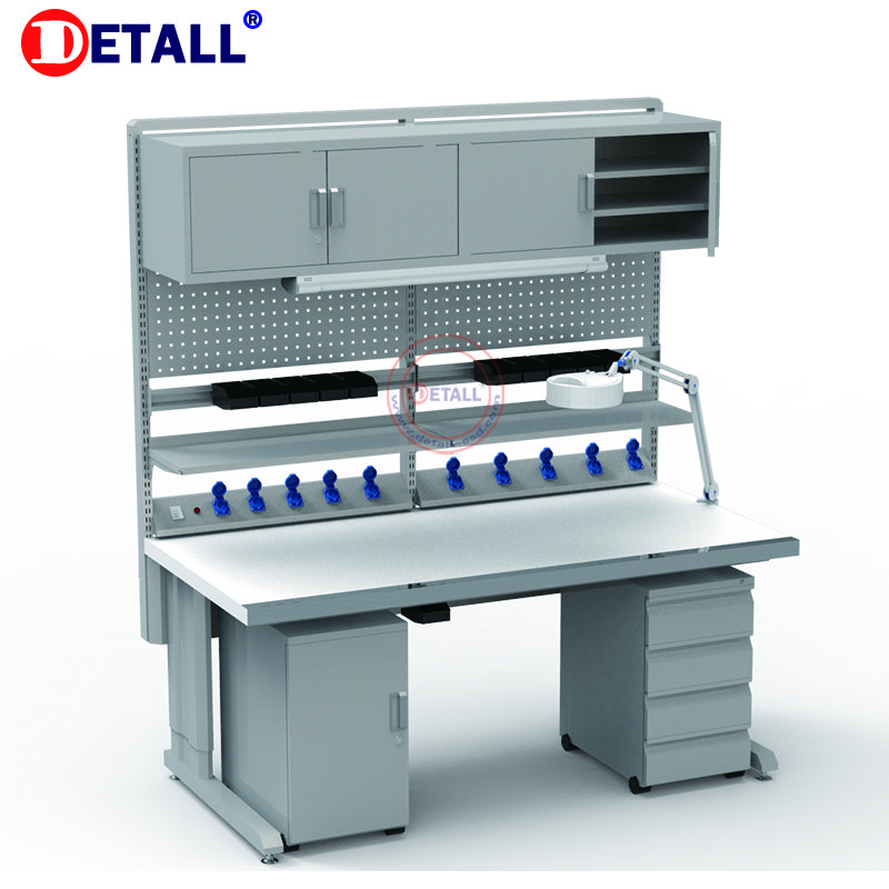 Detall Electronic Work Table Tools And Equipment In Automotive Workshop Electronic Repairing Workbench