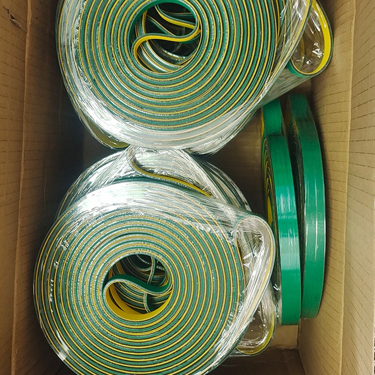 Nylon green high speed wear and heat resistance transmission belt/flat belt/base belt for separators grinders wood plane