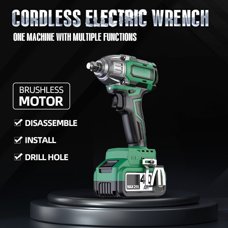 1/2 Cordless Industrial Impact Wrench 20V Electric Power Source DIY Grade Battery Operated