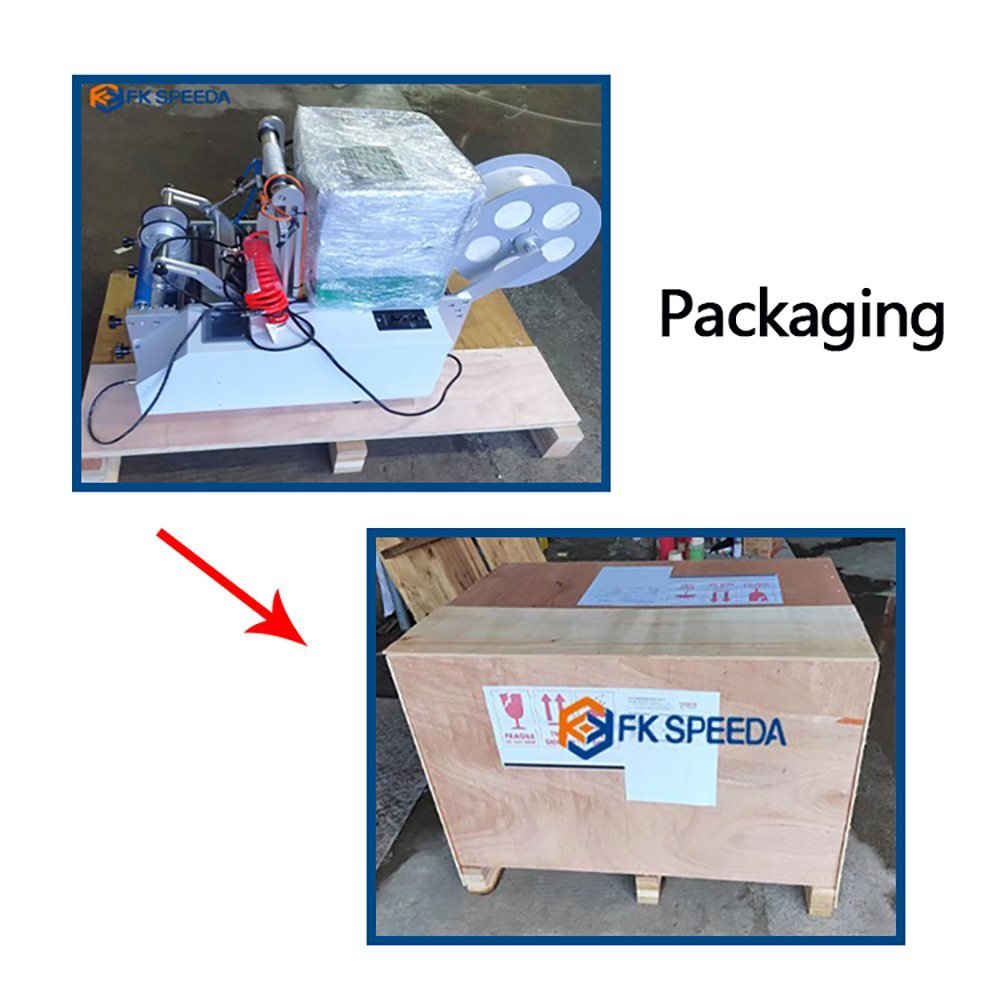 Tabletop Corner Label Applicator Vinyl PET PP Roll to Roll Film Ticket Inspection Pasting Labeling Machine for Ball Pen Sardines