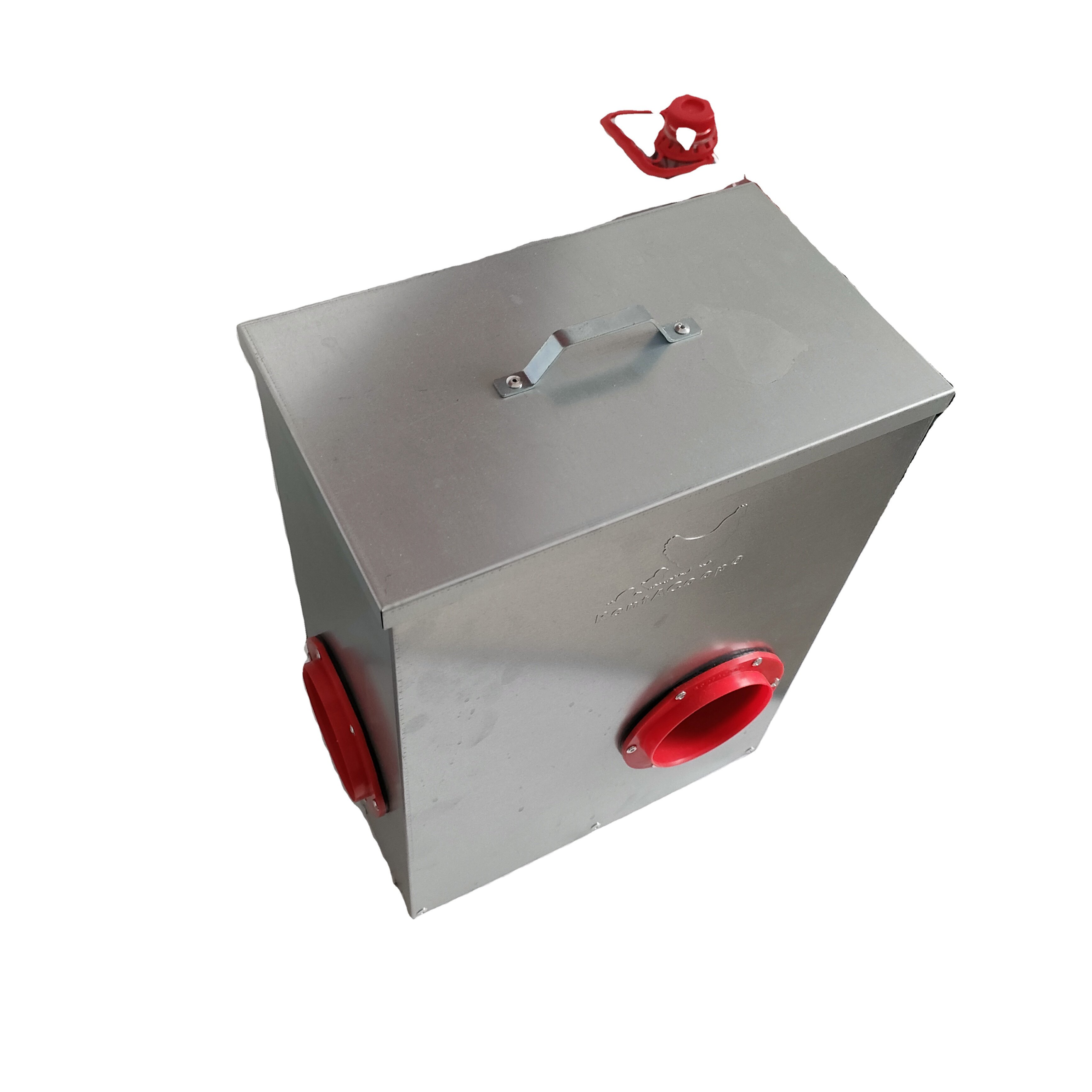 Chicken Coop Accessories Outdoor Rainproof Galvanized Poultry Container with Elbow Feeders for Chickens LM-132