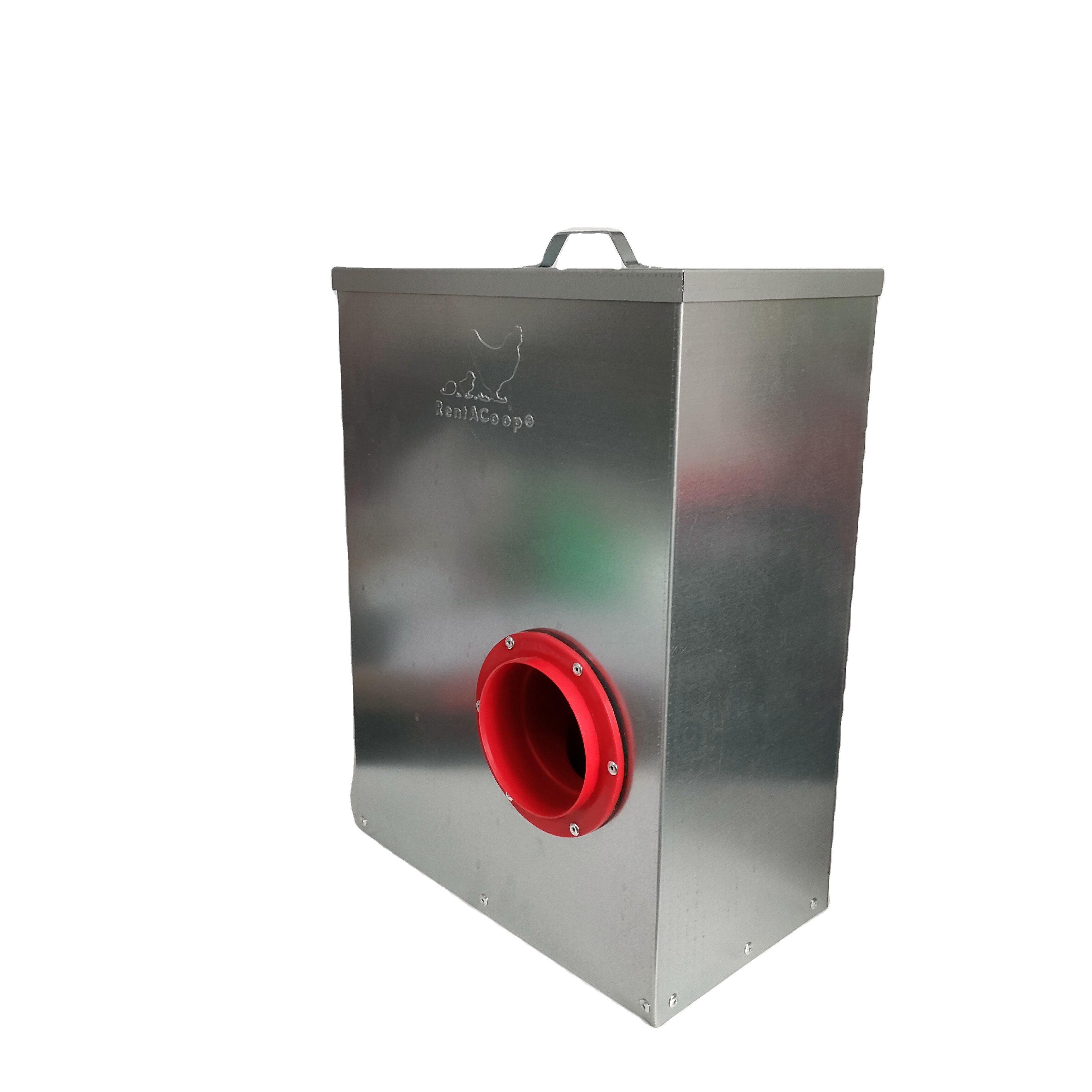 Chicken Coop Accessories Outdoor Rainproof Galvanized Poultry Container with Elbow Feeders for Chickens LM-132