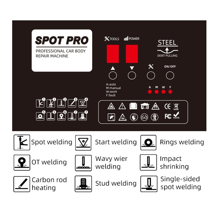 FUNISI Professional Steel Car Body Repair Spotter Spot Welding Dent Puller Machine