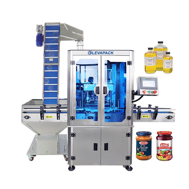 Automatic Liquid Olive Oil Lotion Pepper Sauce Piston Pump Filling Capping Labeling Machine Line