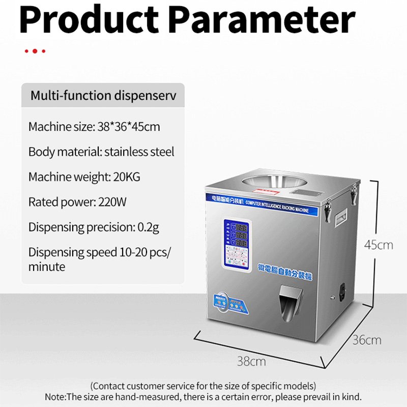 Low Price Commercial Semi Auto Control Panel Sachet Packing Flour Cereal Seed Quantitative Weighing Dispensing Packing Machine