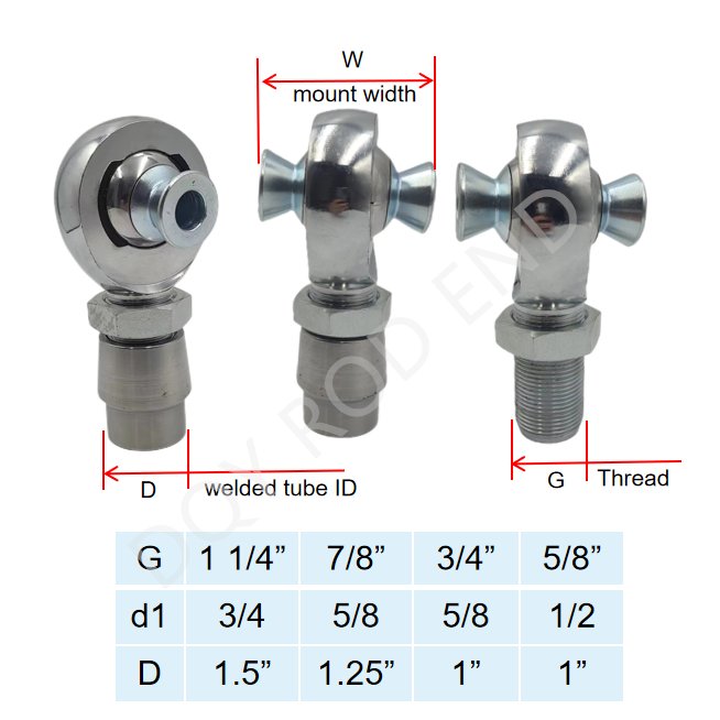 Lowest price chromoly Heim joint XM6 XM8 XM10 XM12 male thread heavy duty rod end bearing 3/8"-24 5/8"-18 uniball