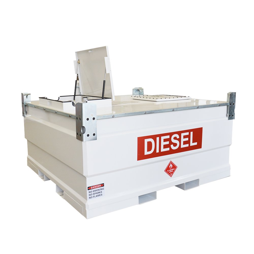 Portable 1000gal 500 Gallon Above Ground diesel Fuel Storage Cube Gasoline Petrol tank Carbon Steel Sale for the United States