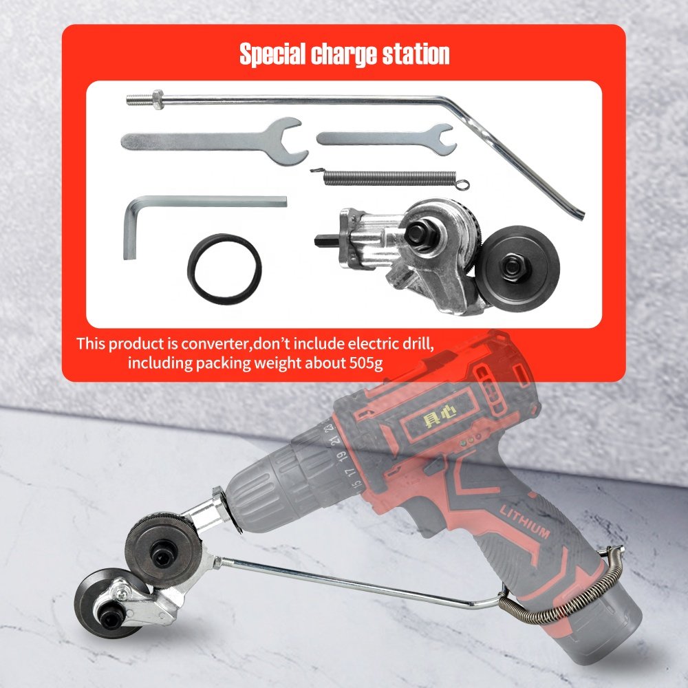 Electric Cordless Metal Sheet Cutter Power for Cutting Aluminum Iron Sheet Shears Electric Drill Plate Cutter