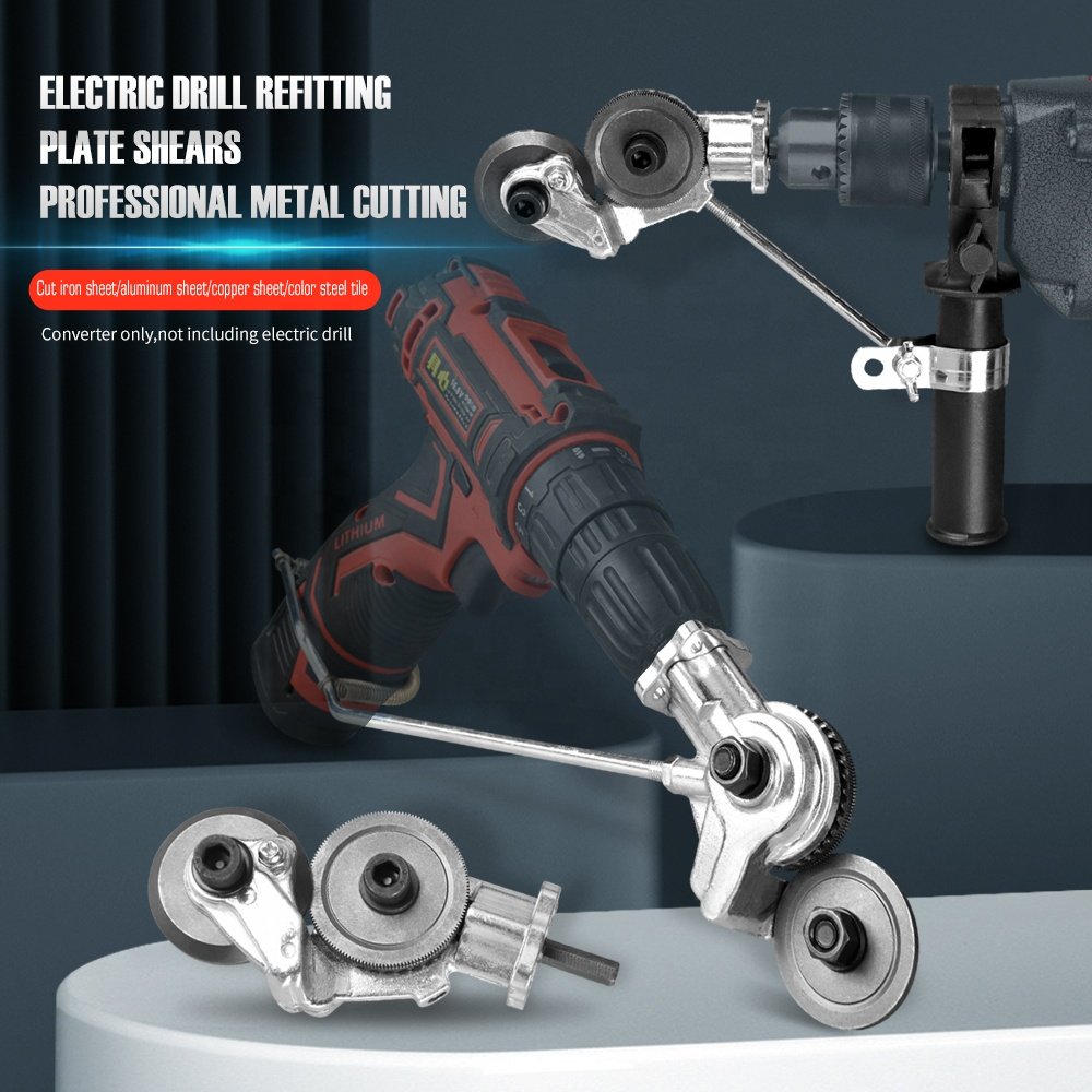 Electric Cordless Metal Sheet Cutter Power for Cutting Aluminum Iron Sheet Shears Electric Drill Plate Cutter
