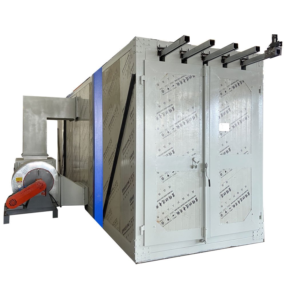 JINHAI Powder Coating Equipment System Auto Painting Booth Powder Coating Curing Oven with Cross Track System for Metal Painting