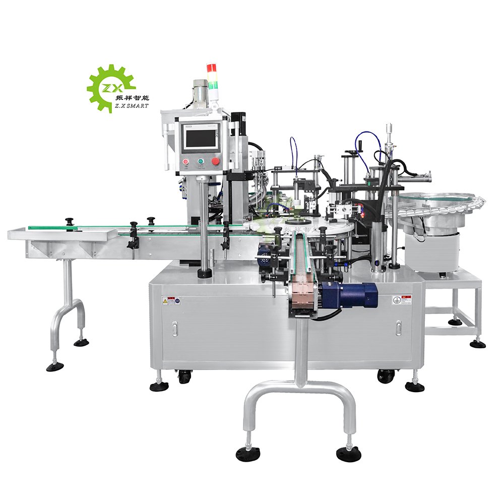 ZXSMART Automatic Liquid 20ML 50ML 100ML Lotion Facial Cream Glass Plastic Bottle Jar Filling Machine Line