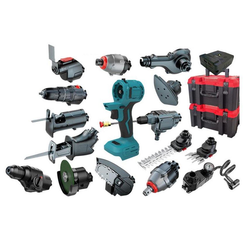 18 replacement head power tools set Rechargeable Lithium Brushless Drill Automotive Electrical Cordless Multi Tool Combo Kit