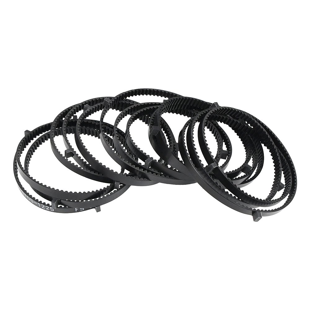 durable wear resistant s5m 1225 black pu timing belt true endless steel cord with cleats