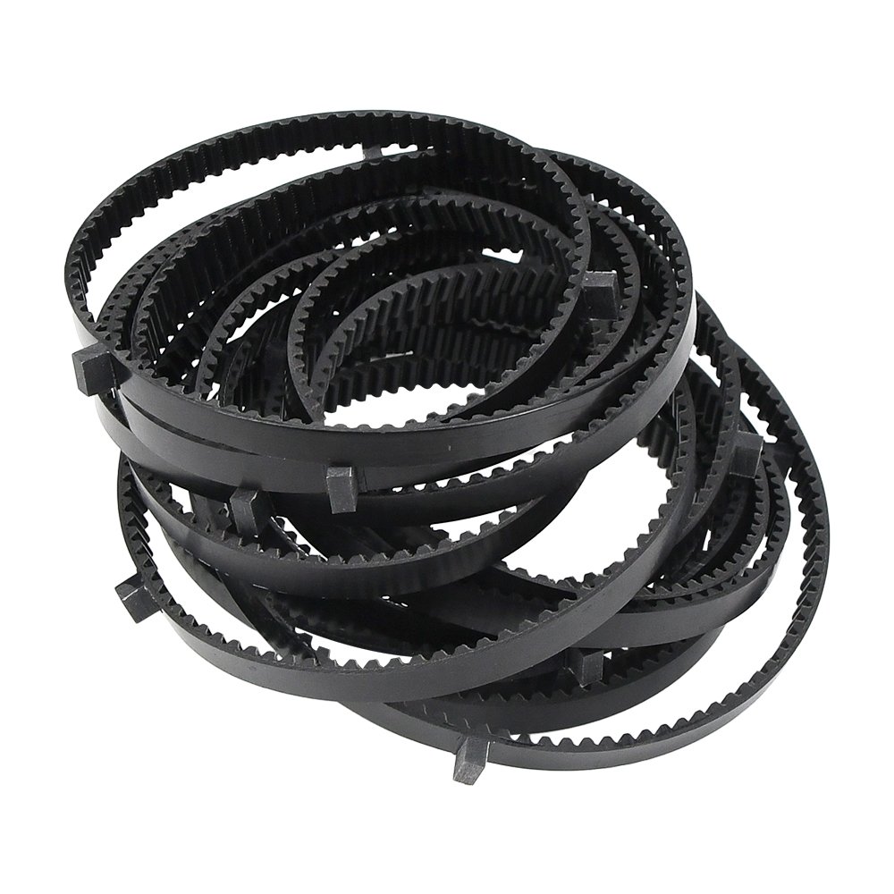 durable wear resistant s5m 1225 black pu timing belt true endless steel cord with cleats