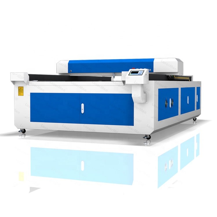 Large size 1300*2500mm CO2 laser engraving cutting machine with extractors removes fumes and dusts caused during cutting