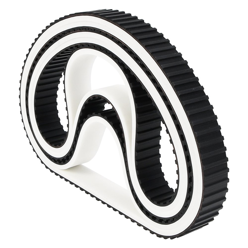 Manufacturer seamless imported white vulcanized rubber coating vacuum pulling film belt timing belt for vffs packaging machine