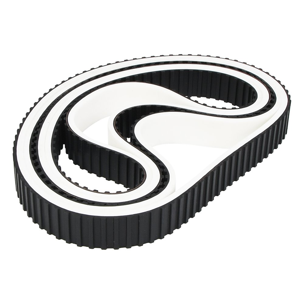 Manufacturer seamless imported white vulcanized rubber coating vacuum pulling film belt timing belt for vffs packaging machine