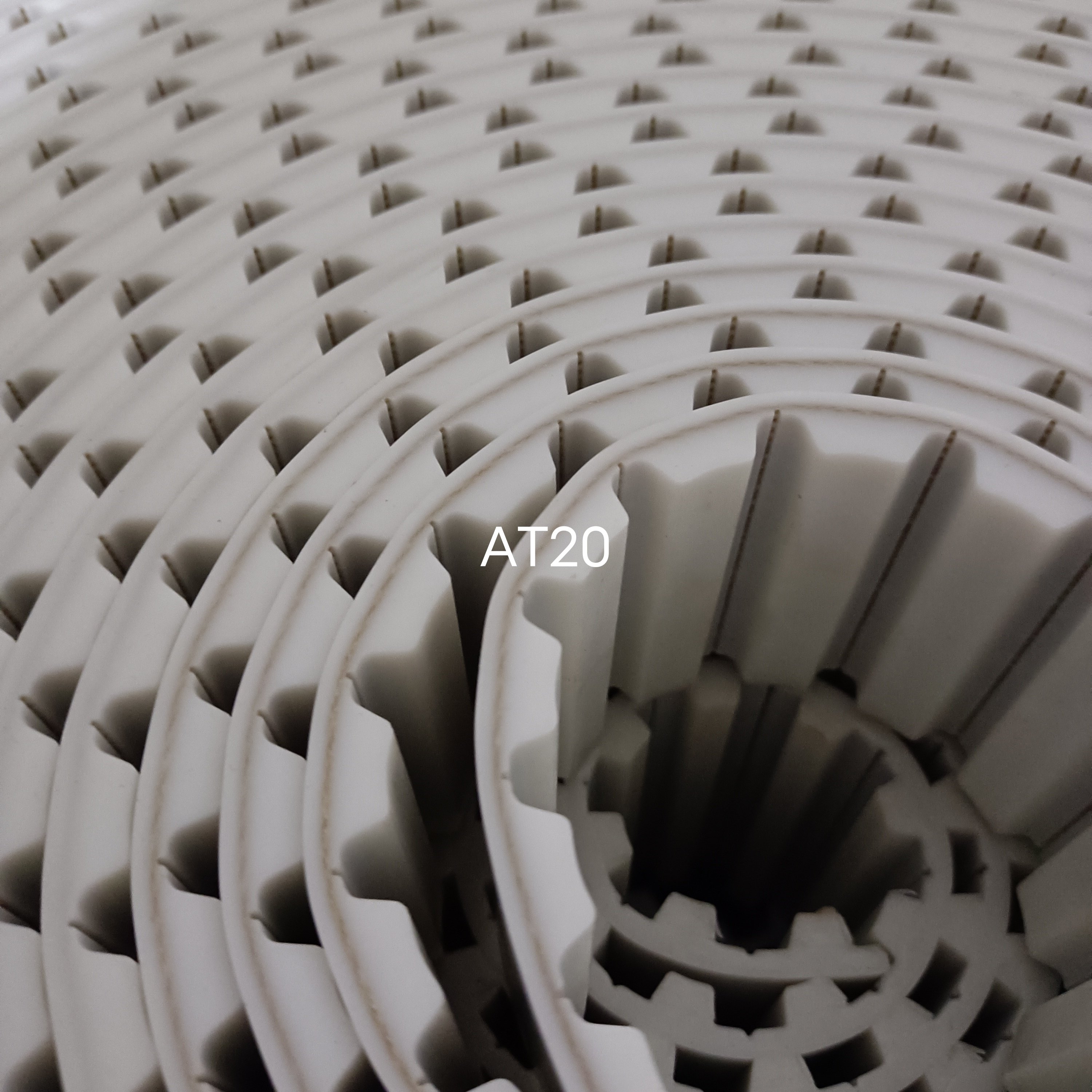 AT20 PU steel wire open end transmission toothed belt industrial timing belt