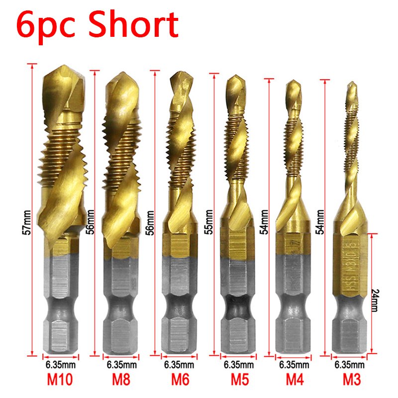 Multifunctional Tap Drill Bit Screw Machine Price Hex Shank High Speed Steel Thread Industry Special Cordless Kit