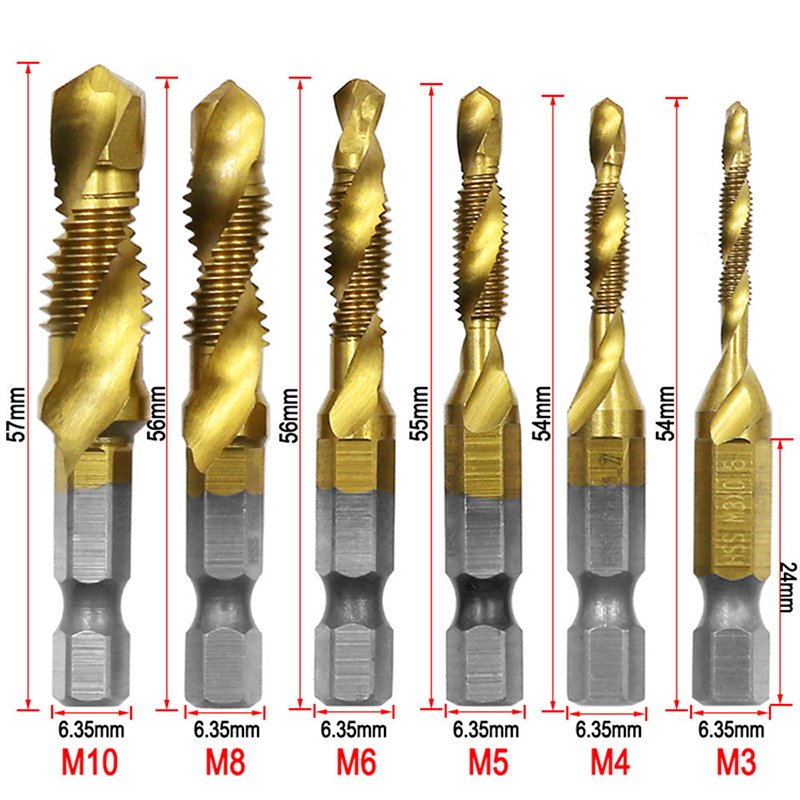 Multifunctional Tap Drill Bit Screw Machine Price Hex Shank High Speed Steel Thread Industry Special Cordless Kit