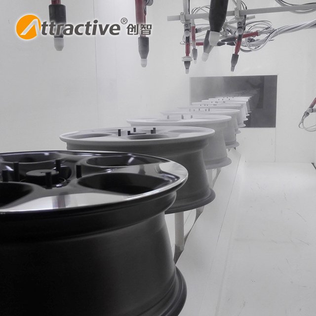 Attractivechina Industrial Powder Coating Oven Booth Powder Coating Spray Paint Line for Automotive Components